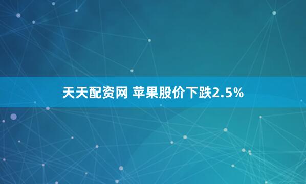 天天配资网 苹果股价下跌2.5%
